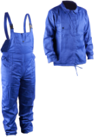 Ensemble Veste et Pantalon à Bavette Bleu