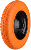Roue de Brouette en Polyuréthane Slim avec Jante Métallique, Profil Rond / M: 3.25-8; Lb[mm]: 103
