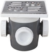 Siphon de Sol Carré με Rehausse SL 3 Entrées SP-H110-130-1