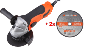Meuleuse d'angle AG125 + 2x Disque Abrasif PROMO