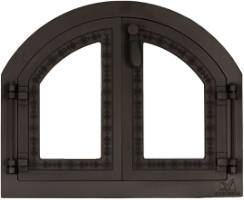 Porte de Four de Jardin avec Vitre Motifs Roumains