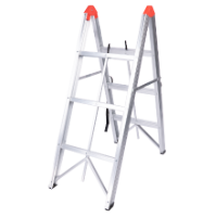 Échelle Double Pliable en Aluminium EvoTools® / N[marches]: 2x3; Hu[cm]: 113; Ht[cm]: 123