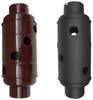 Récupérateur de Chaleur Émaillé Compact / D[mm]: 130; C: Noir Mat; h[mm]: 640