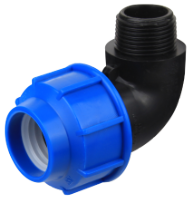 Coude PEHD Filetage Mâle Italie