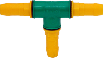 T en Plastique avec Raccord Tétine