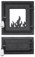 Porte de Poêle avec Vitre + Cendrier