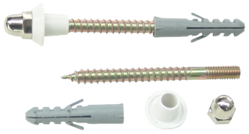 Vis de Fixation pour WC Chromées (2 pièces) / D[mm]: M6; L[mm]: 70