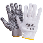 Gants de Jardin Tricotés à Pois Noirs