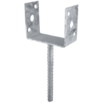 Pied de Poteau en U avec Tige SU pour Bois