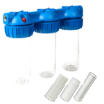 Filtre à Eau Triple avec Charbon, Coton et Tamis EvoSanitary®