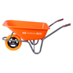 Brouette Cuve Plastique Type P avec Roue en Polyuréthane et Jante Métallique EvoTools +Plus®