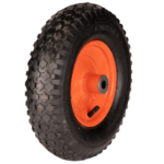 Roue de Brouette Pneumatique P avec Jante Métallique, Roulement, Profil Rond