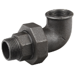 Coude Noir avec Raccord Filetage Femelle - Filetage Mâle 97