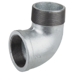 Coude Galvanisé Filetage Femelle - Filetage Mâle 92